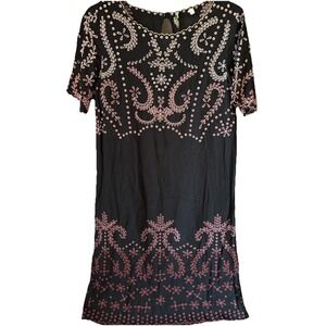 Sundance Vivienne Life Dress‎ Size 2 Embroidered Boho Shift Career cottage Boho